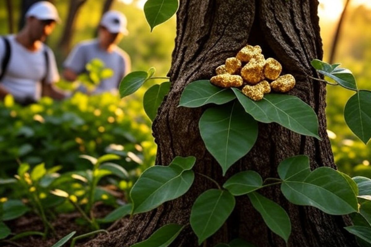 L’or caché dans les feuilles d’arbres : en Espagne, des chercheurs découvrent un gisement naturel unique et inattendu dans la végétation L’or caché dans les feuilles d’arbres : en Espagne, des chercheurs découvrent un gisement naturel unique et inattendu dans la végétation