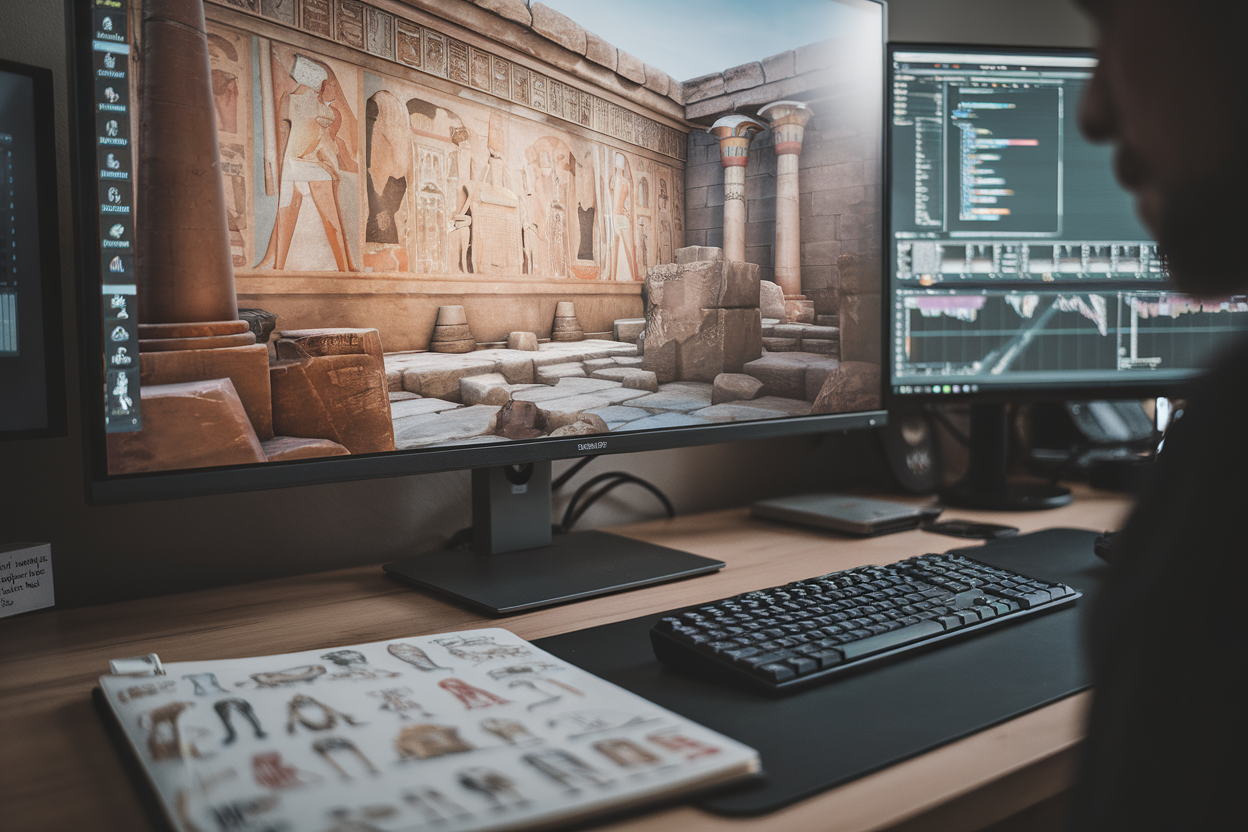 d2ef336c31c01cee 5 secondes de trailer, Unreal Engine 5, fresques animées façon Prince d'Égypte, ce puzzle indé Fresco surprend les fans